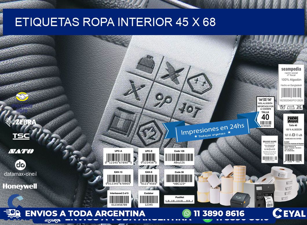 ETIQUETAS ROPA INTERIOR 45 x 68