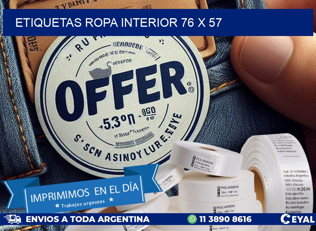 ETIQUETAS ROPA INTERIOR 76 x 57