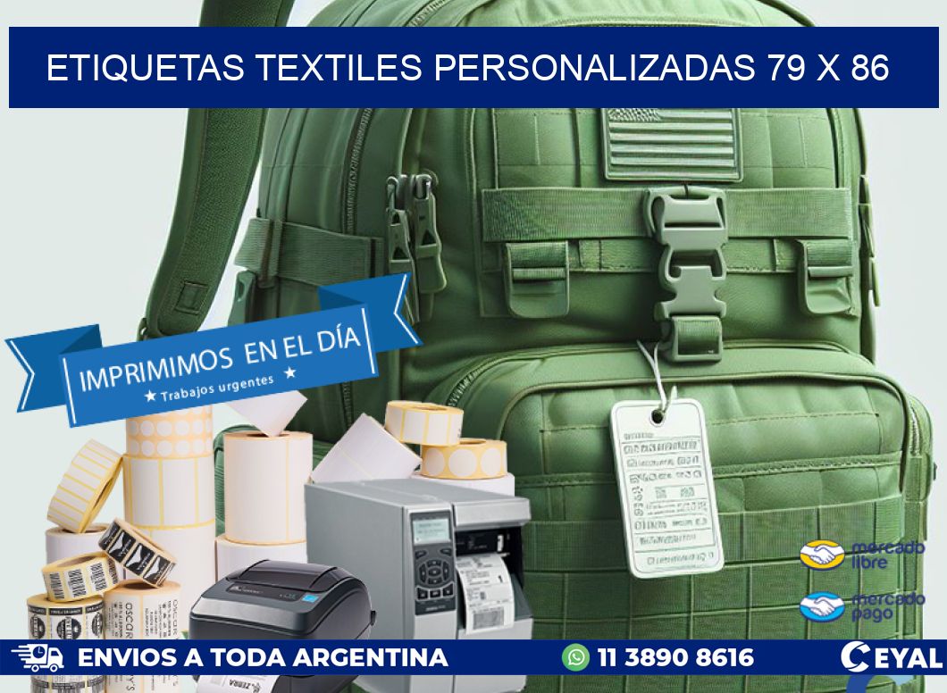 ETIQUETAS TEXTILES PERSONALIZADAS 79 x 86