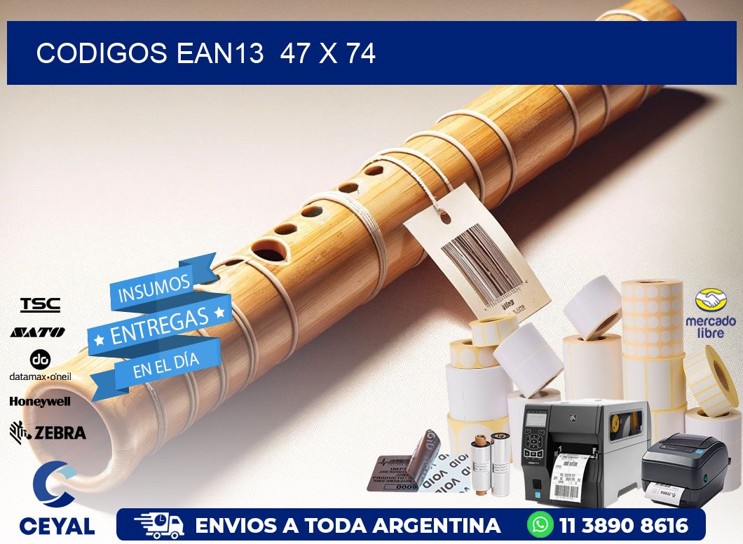 CODIGOS EAN13 47 x 74