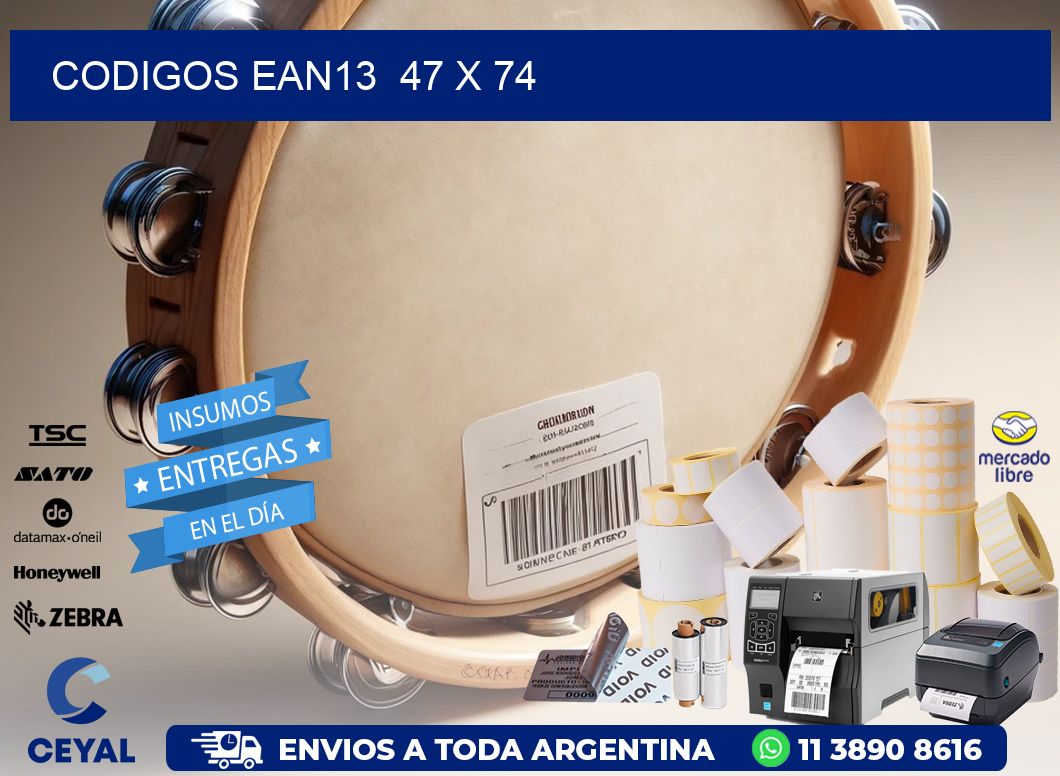 CODIGOS EAN13  47 x 74