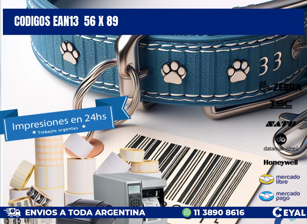 CODIGOS EAN13  56 x 89