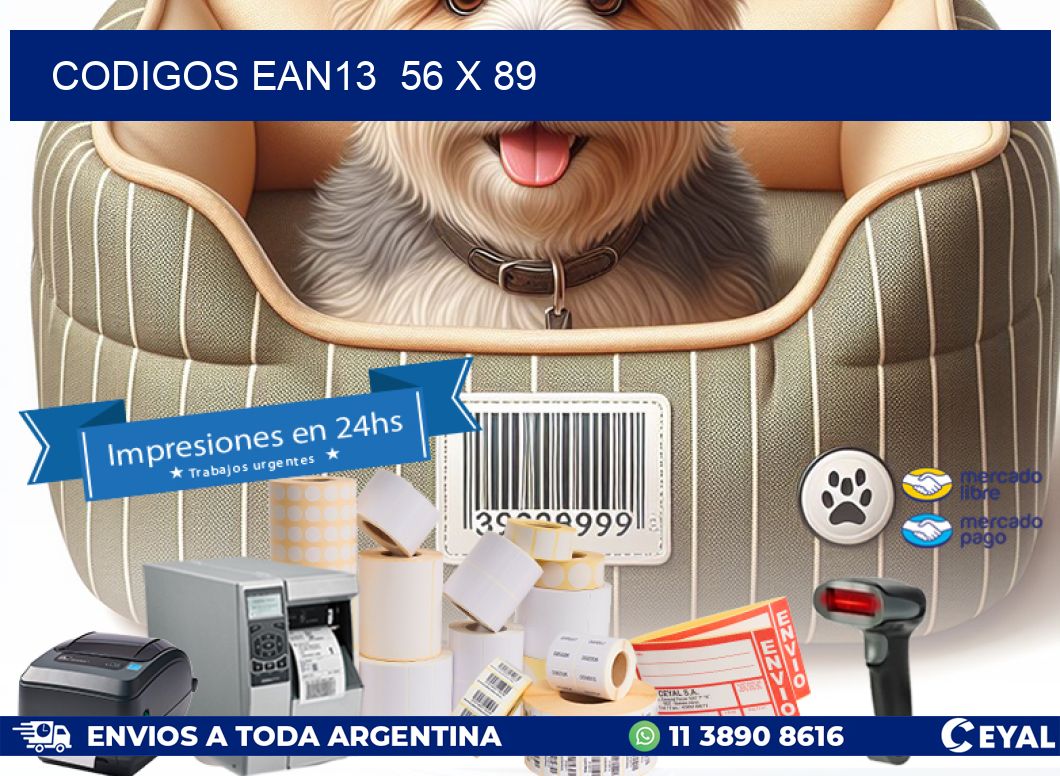CODIGOS EAN13  56 x 89