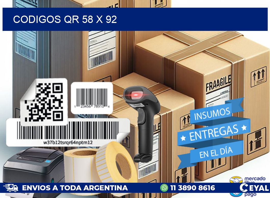 CODIGOS QR 58 x 92