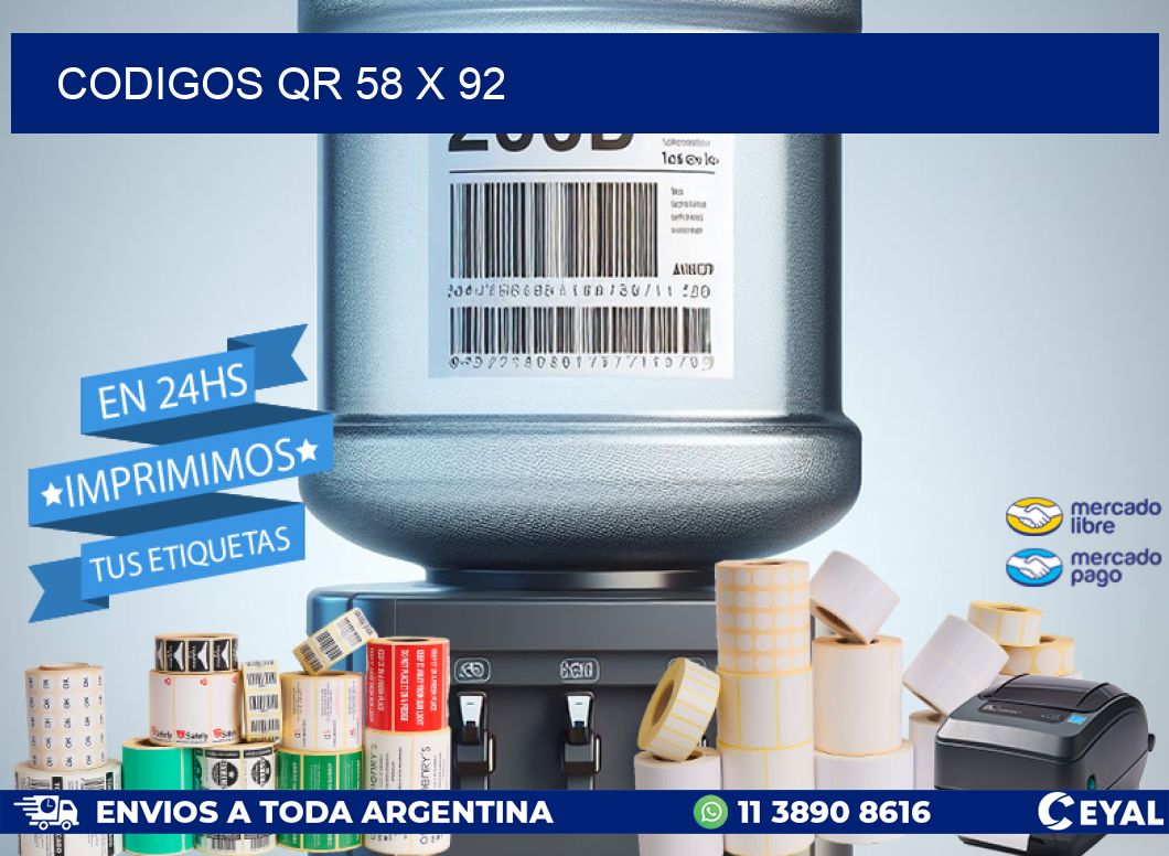 CODIGOS QR 58 x 92
