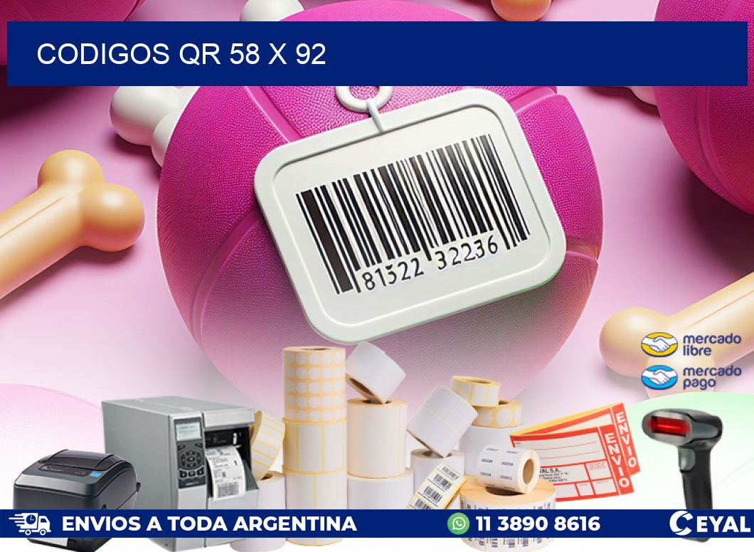 CODIGOS QR 58 x 92