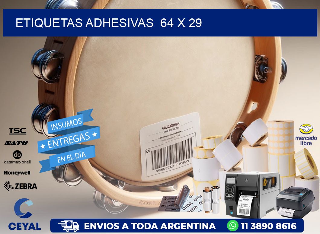 ETIQUETAS ADHESIVAS 64 x 29
