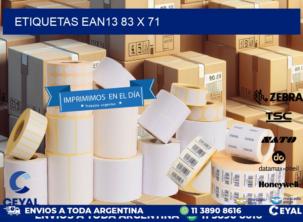 ETIQUETAS EAN13 83 x 71