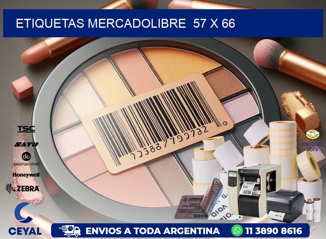 ETIQUETAS MERCADOLIBRE 57 x 66
