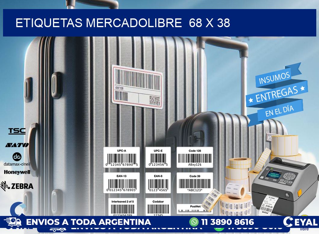 ETIQUETAS MERCADOLIBRE  68 x 38