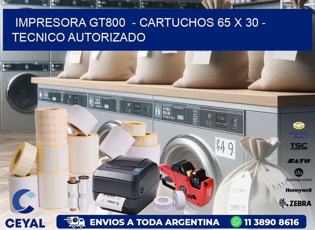 IMPRESORA GT800 - CARTUCHOS 65 x 30 - TECNICO AUTORIZADO