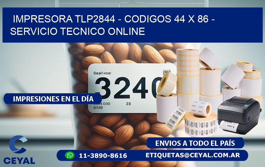 IMPRESORA TLP2844 - CODIGOS 44 x 86 - SERVICIO TECNICO ONLINE