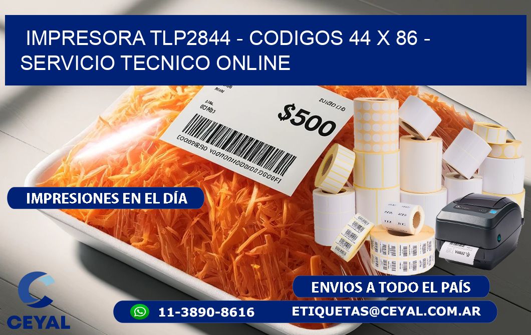IMPRESORA TLP2844 - CODIGOS 44 x 86 - SERVICIO TECNICO ONLINE