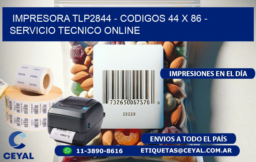 IMPRESORA TLP2844 - CODIGOS 44 x 86 - SERVICIO TECNICO ONLINE