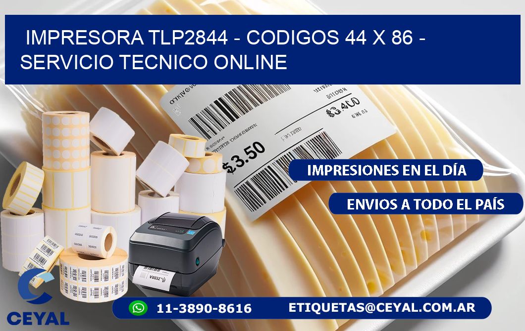IMPRESORA TLP2844 - CODIGOS 44 x 86 - SERVICIO TECNICO ONLINE