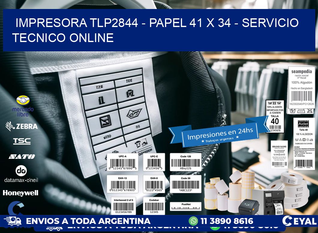 IMPRESORA TLP2844 - PAPEL 41 x 34 - SERVICIO TECNICO ONLINE