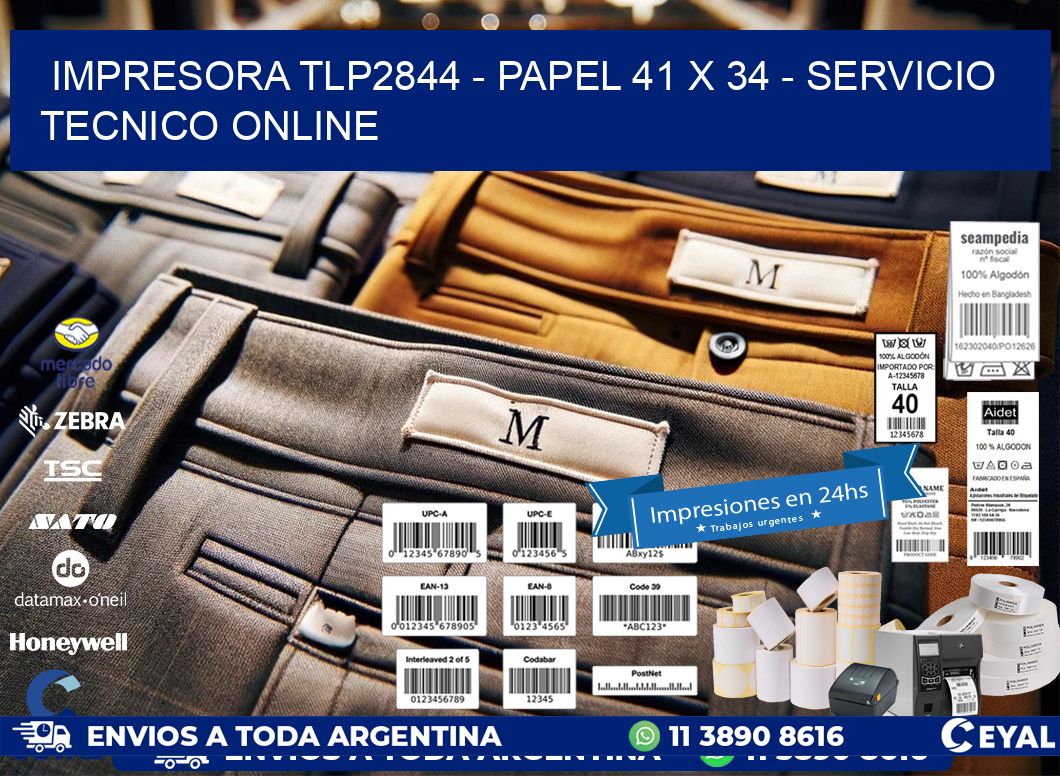 IMPRESORA TLP2844 - PAPEL 41 x 34 - SERVICIO TECNICO ONLINE