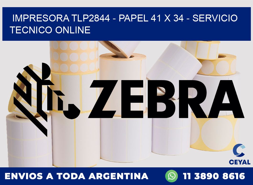 IMPRESORA TLP2844 - PAPEL 41 x 34 - SERVICIO TECNICO ONLINE