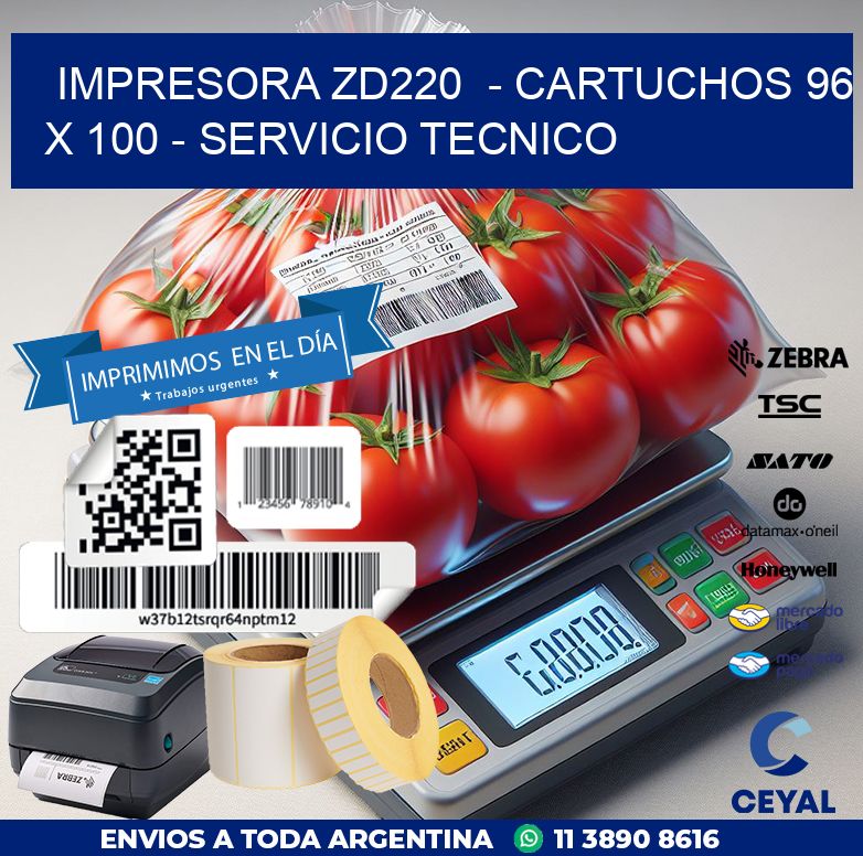 IMPRESORA ZD220  – CARTUCHOS 96 x 100 – SERVICIO TECNICO