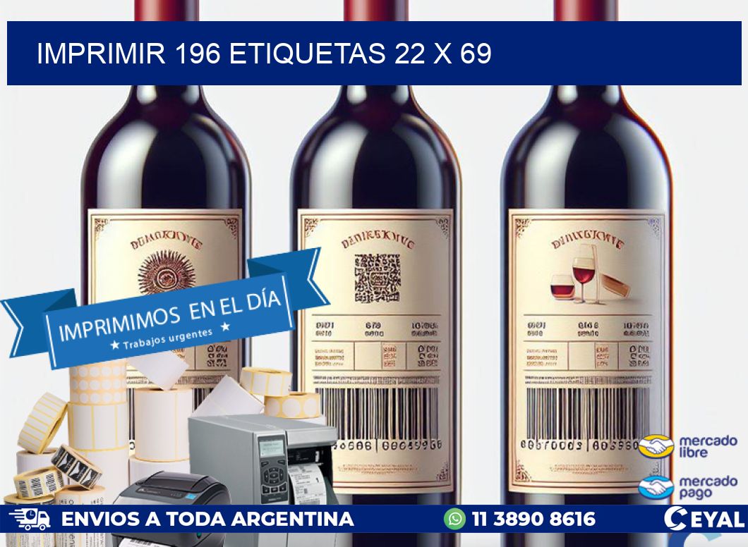 IMPRIMIR 196 ETIQUETAS 22 x 69