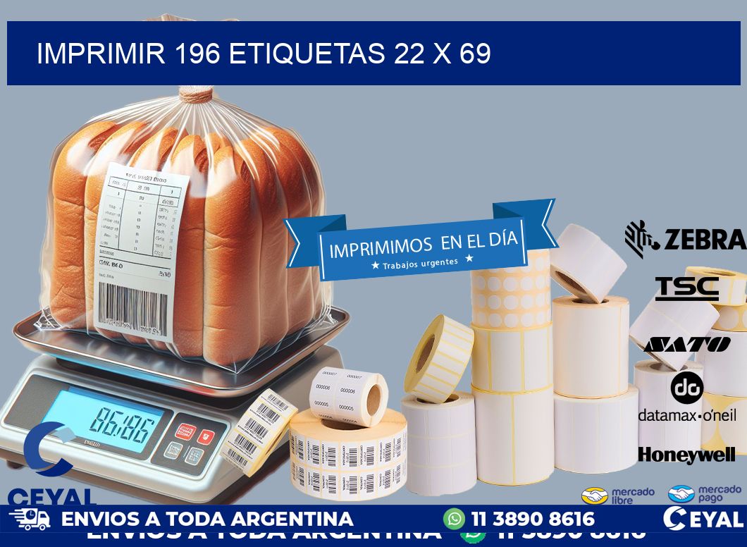 IMPRIMIR 196 ETIQUETAS 22 x 69