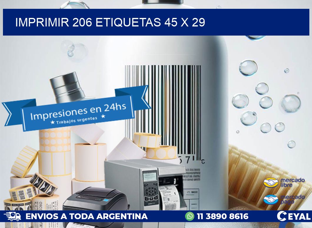 IMPRIMIR 206 ETIQUETAS 45 x 29