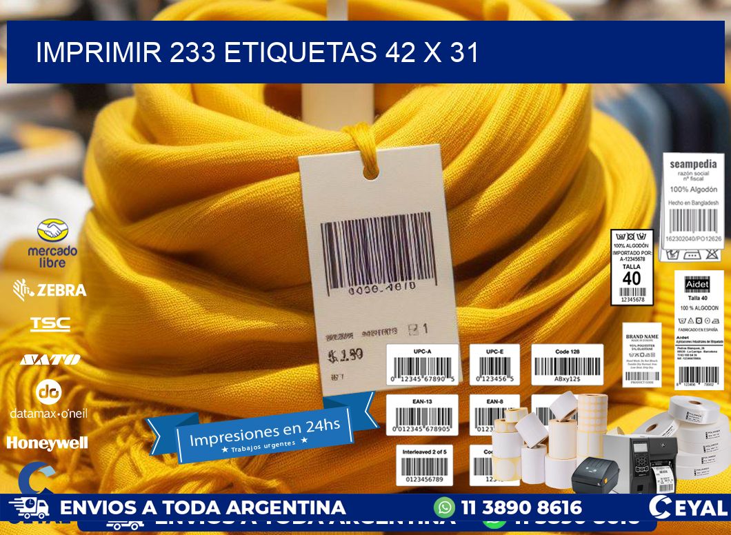 IMPRIMIR 233 ETIQUETAS 42 x 31