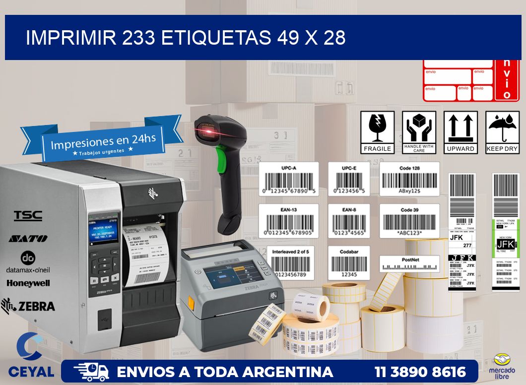 IMPRIMIR 233 ETIQUETAS 49 x 28