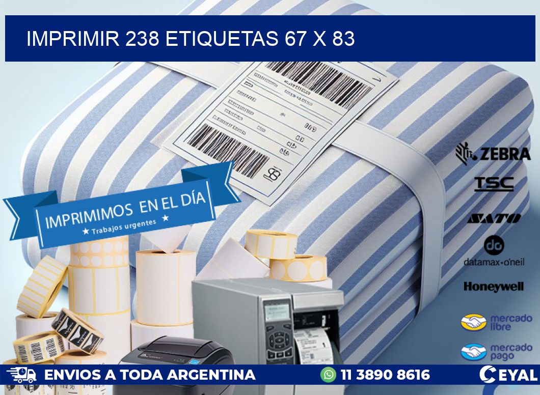 IMPRIMIR 238 ETIQUETAS 67 x 83