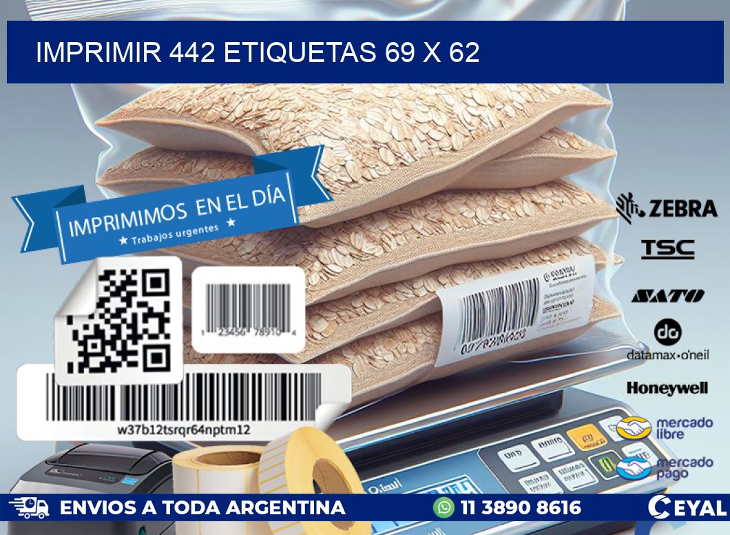IMPRIMIR 442 ETIQUETAS 69 x 62