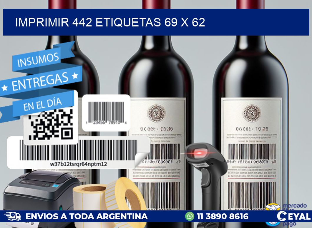 IMPRIMIR 442 ETIQUETAS 69 x 62