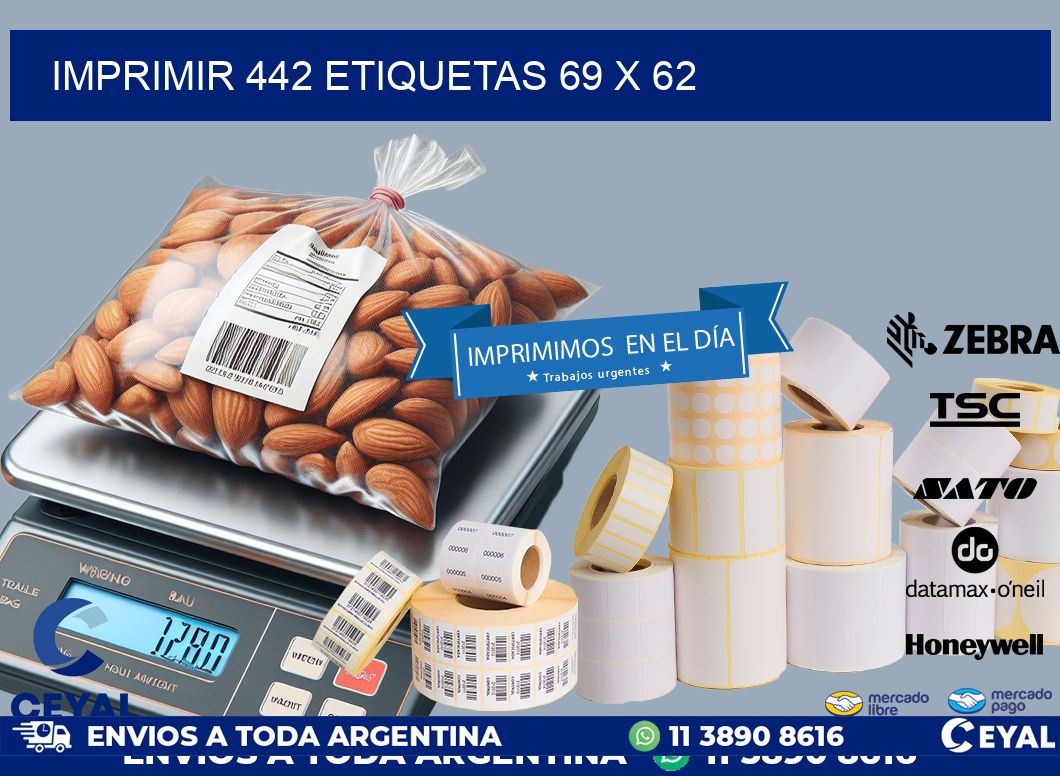 IMPRIMIR 442 ETIQUETAS 69 x 62