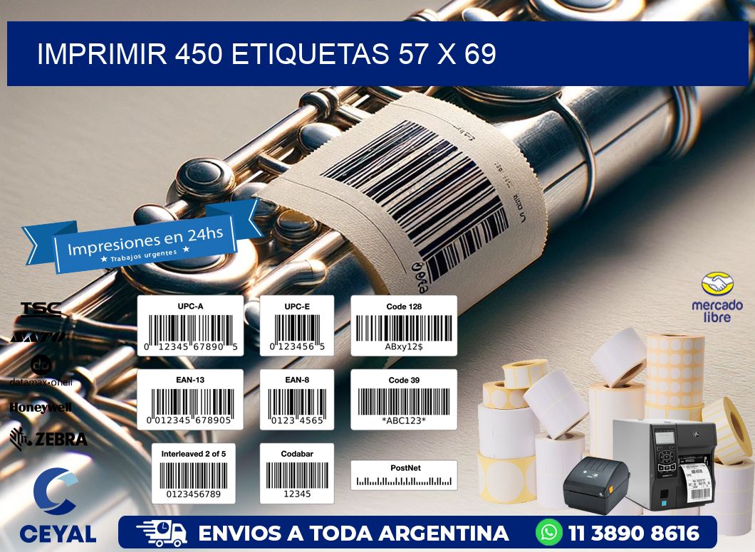 IMPRIMIR 450 ETIQUETAS 57 x 69