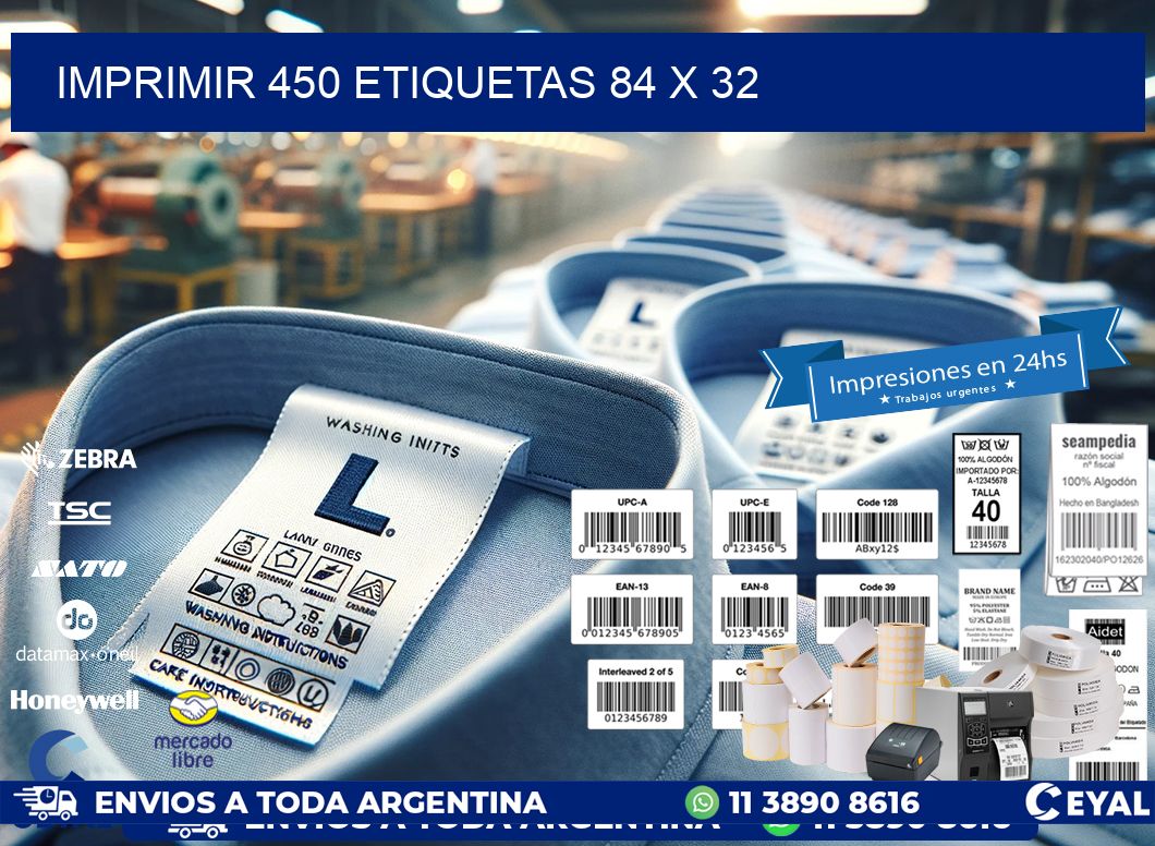 IMPRIMIR 450 ETIQUETAS 84 x 32