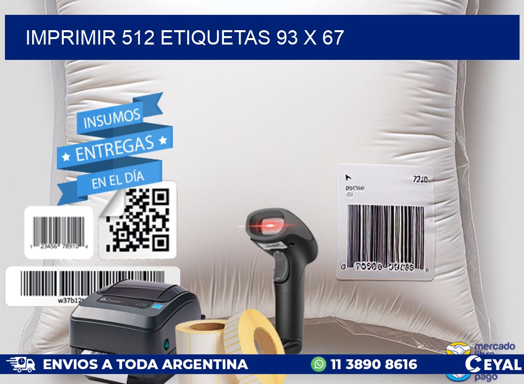 IMPRIMIR 512 ETIQUETAS 93 x 67