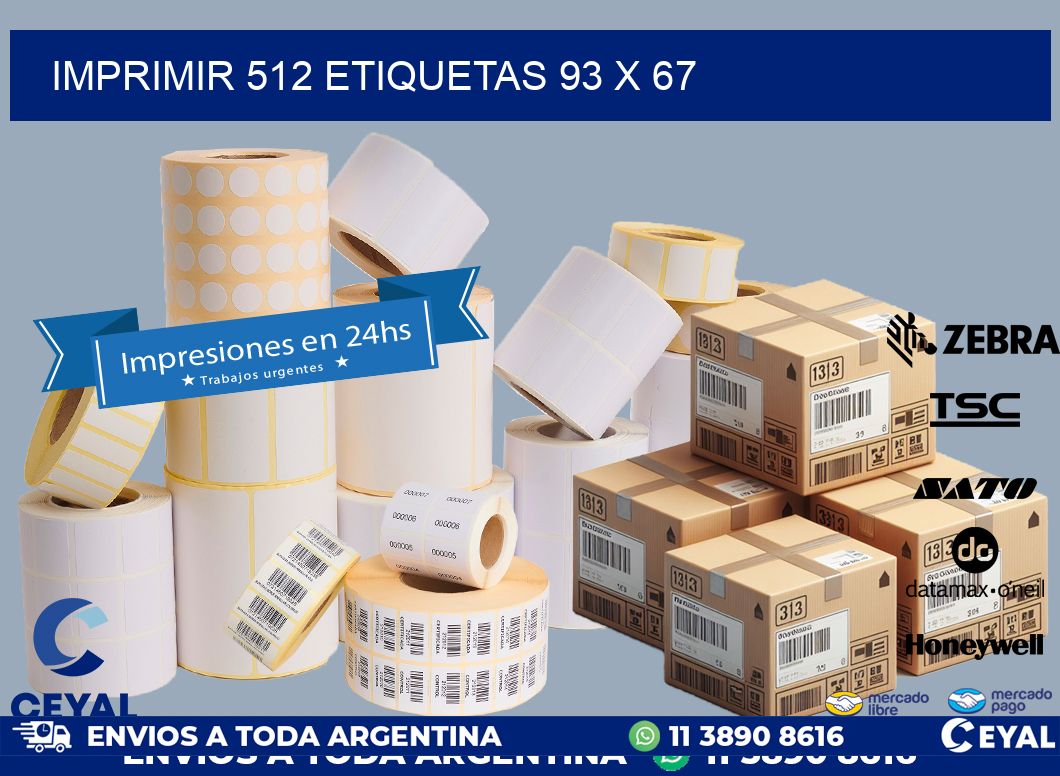 IMPRIMIR 512 ETIQUETAS 93 x 67