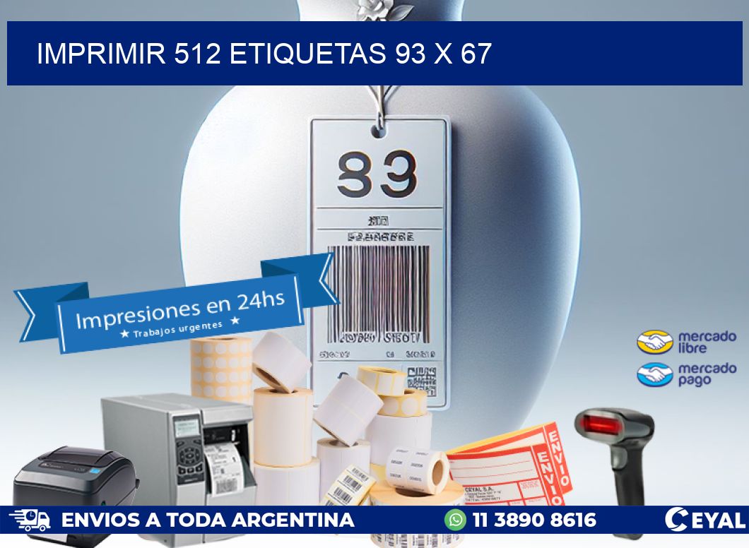 IMPRIMIR 512 ETIQUETAS 93 x 67