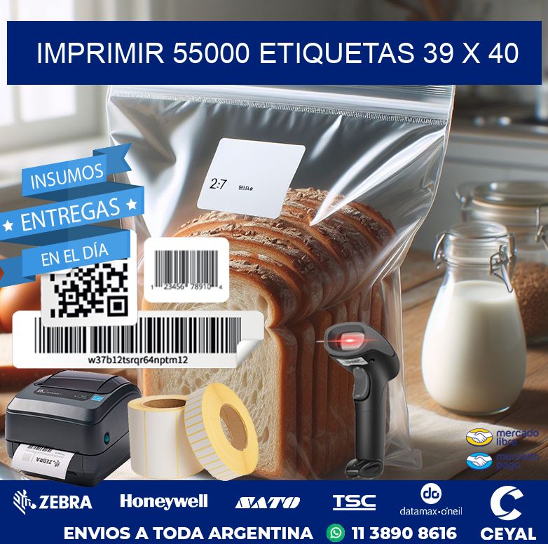 IMPRIMIR 55000 ETIQUETAS 39 x 40