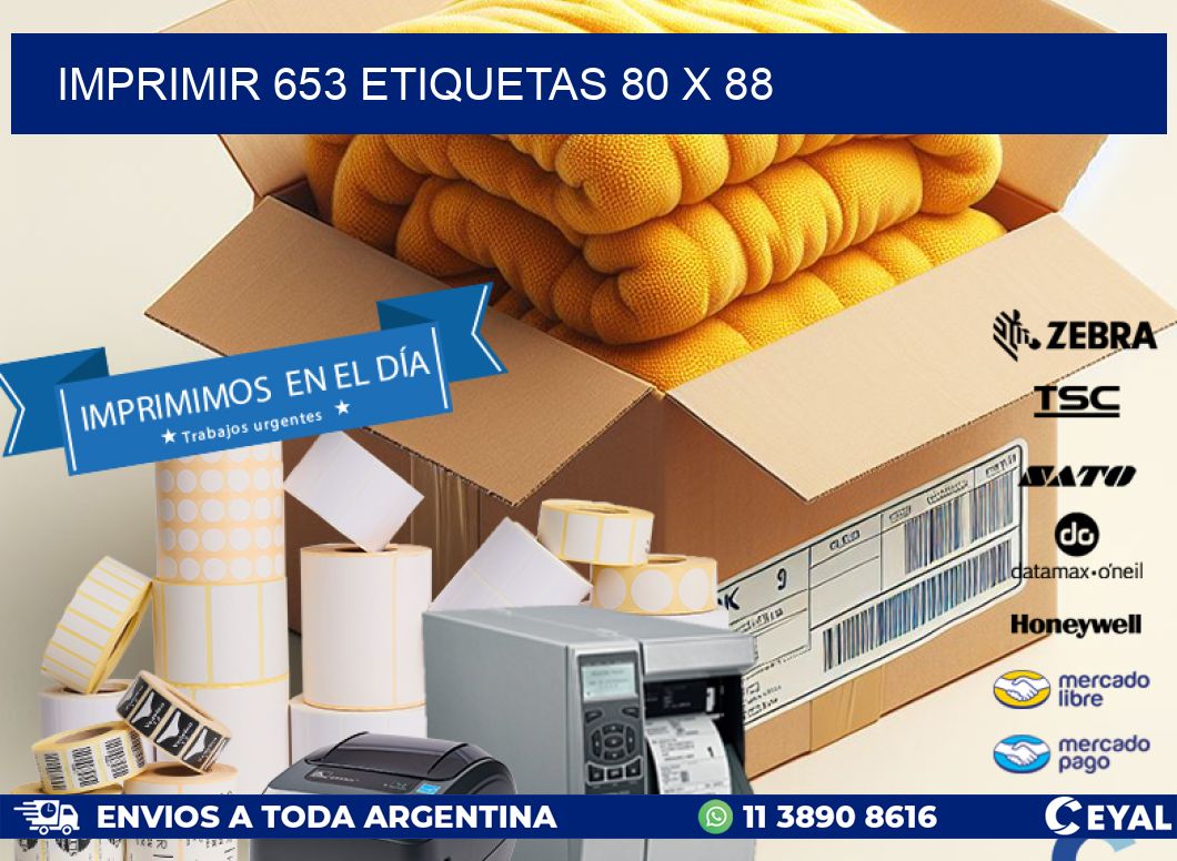 IMPRIMIR 653 ETIQUETAS 80 x 88