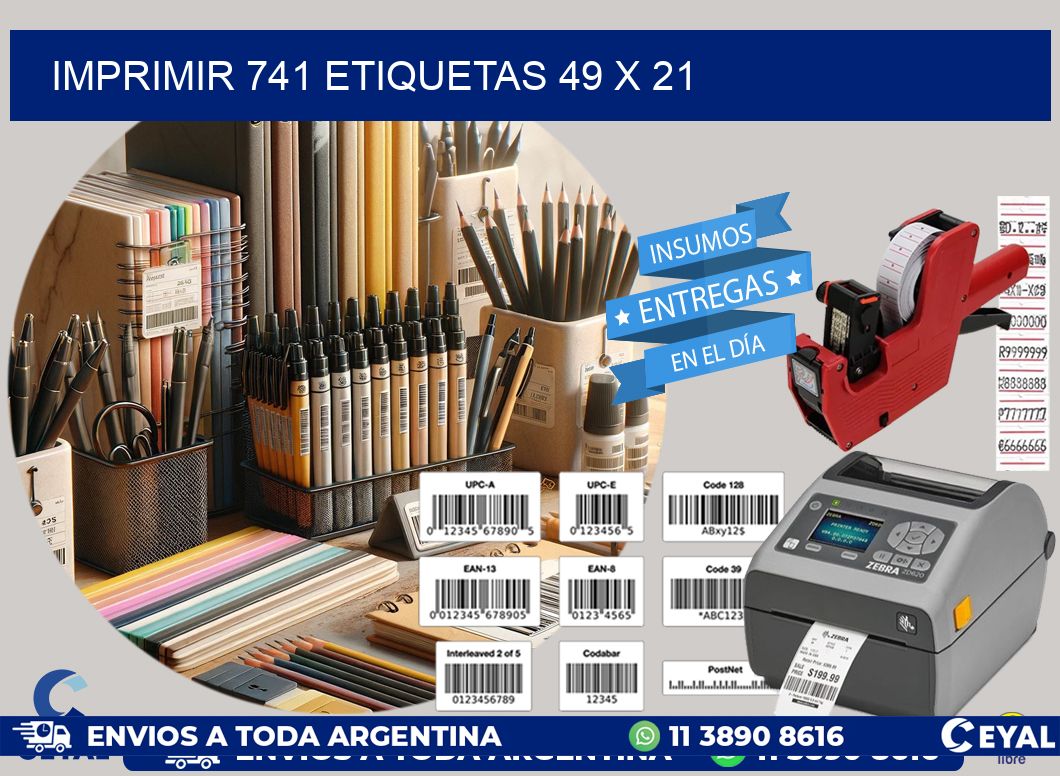 IMPRIMIR 741 ETIQUETAS 49 x 21