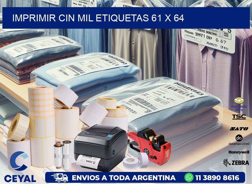 IMPRIMIR CIN MIL ETIQUETAS 61 x 64