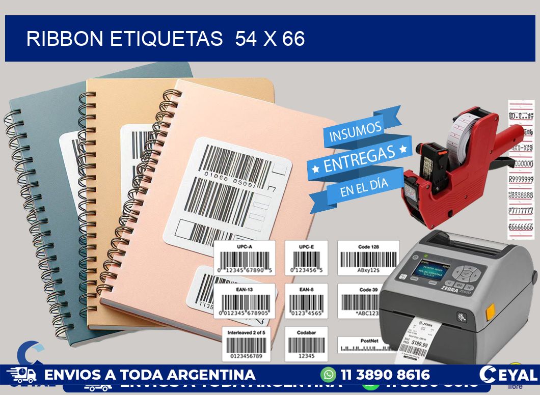 RIBBON ETIQUETAS 54 x 66