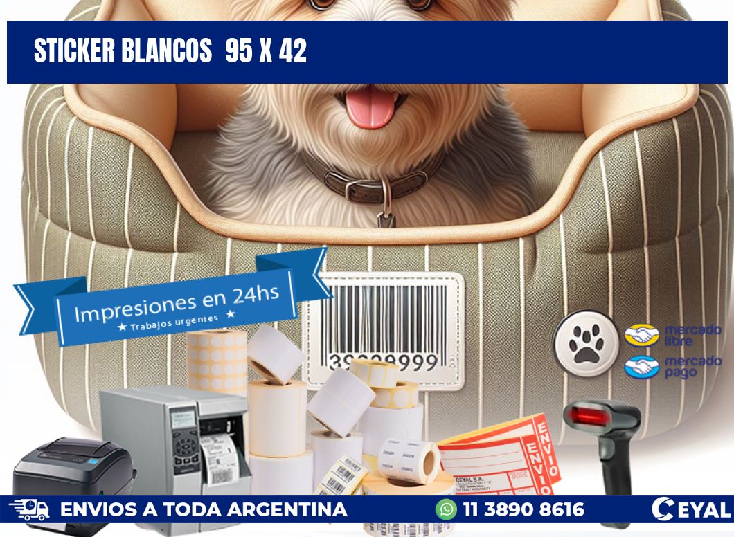 STICKER BLANCOS 95 x 42