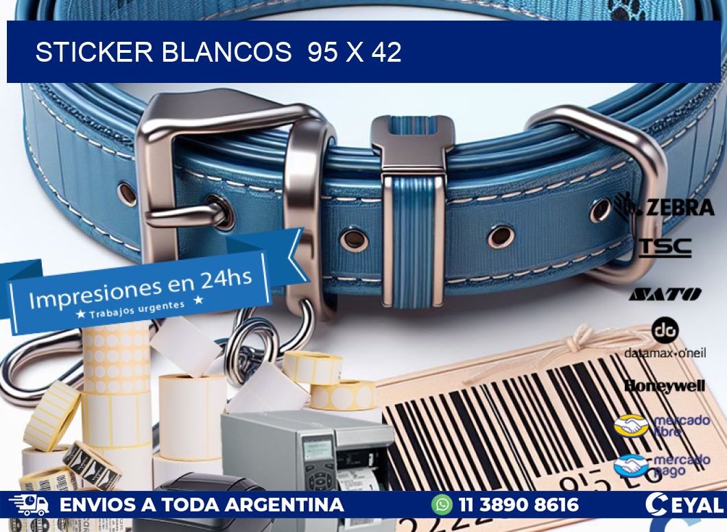 STICKER BLANCOS  95 x 42
