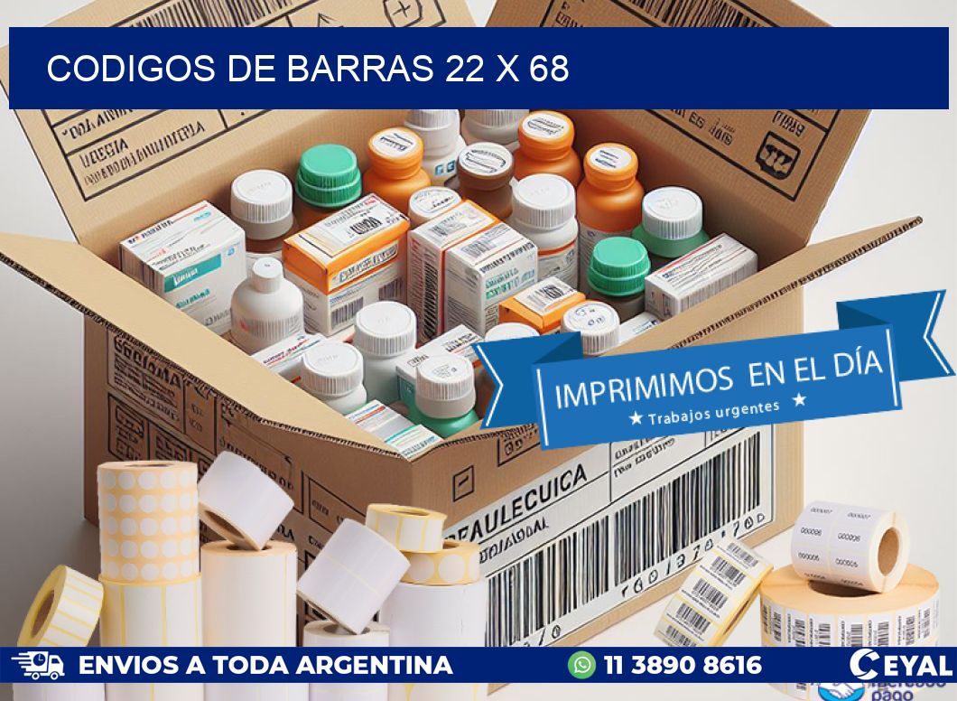 codigos de barras 22 x 68