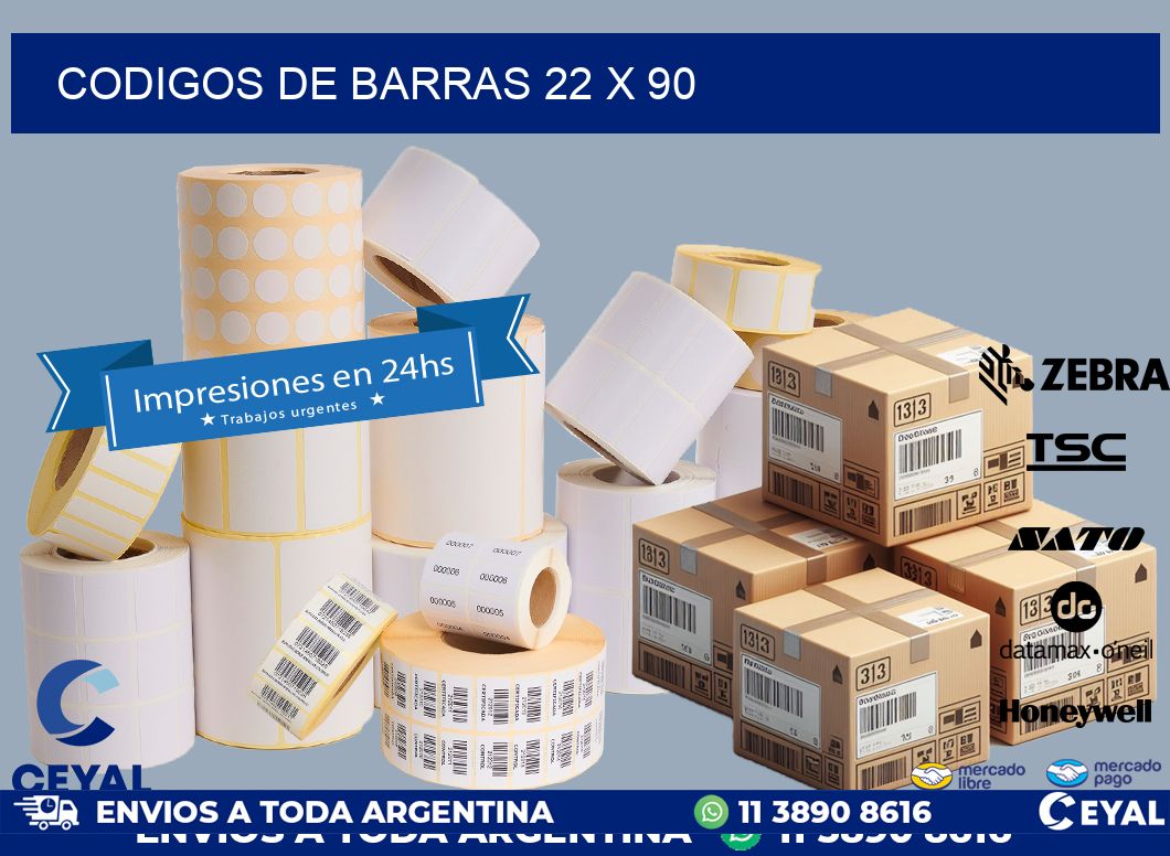 codigos de barras 22 x 90