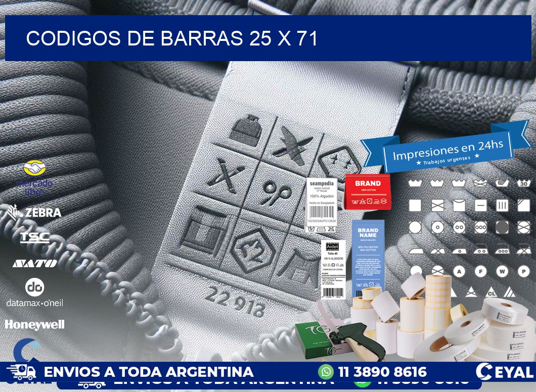 codigos de barras 25 x 71