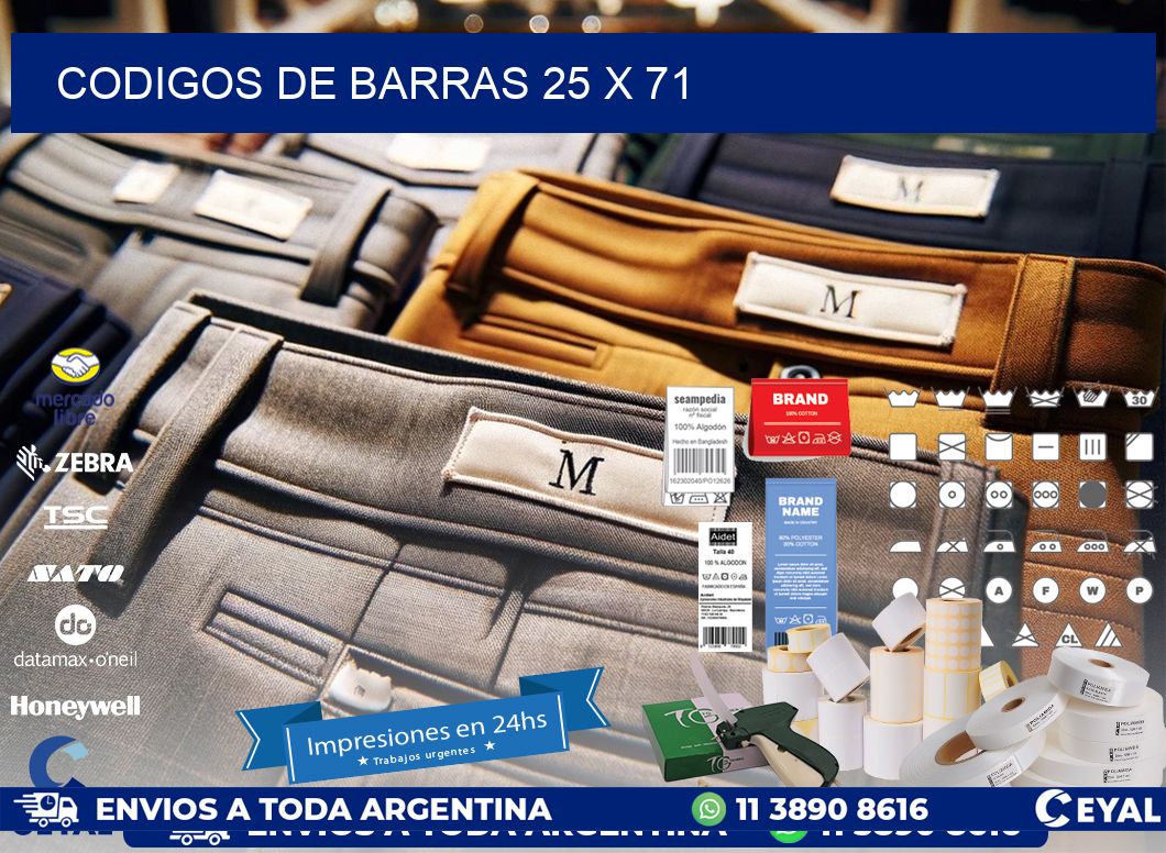 codigos de barras 25 x 71