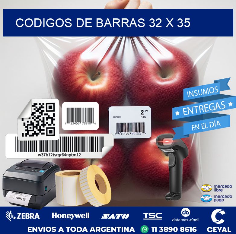codigos de barras 32 x 35