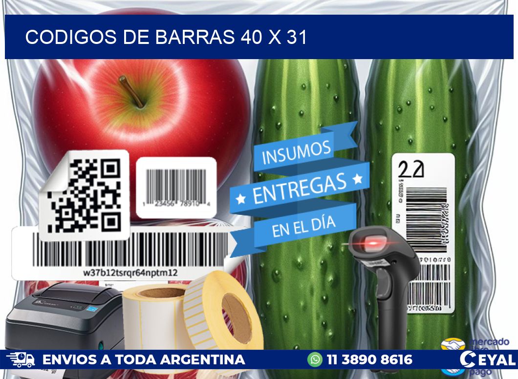 codigos de barras 40 x 31